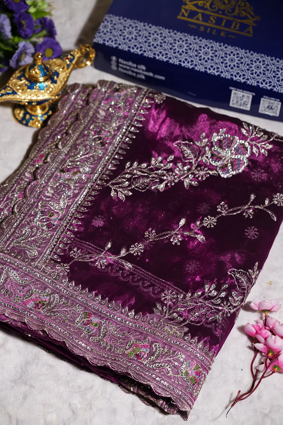 Wine jemi Chu Georgette party Saree